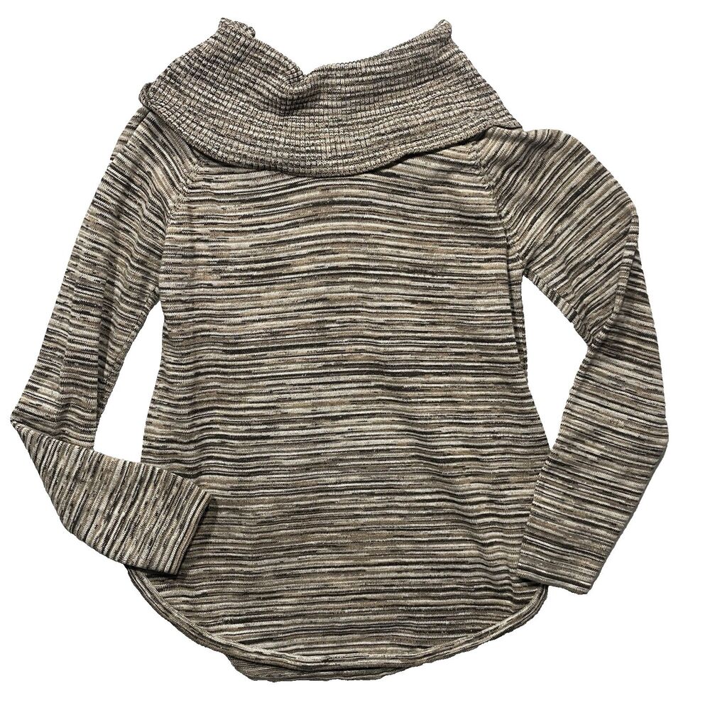 Eight Eight Eight Y2k Women's Cowl Neck Knit Pullover Sweater Brown Size Medium